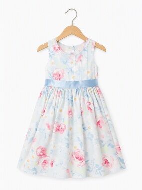 Lydia Jane Girls Floral Cotton Dress Size 2T Cottagecore Pastel Vintage Style